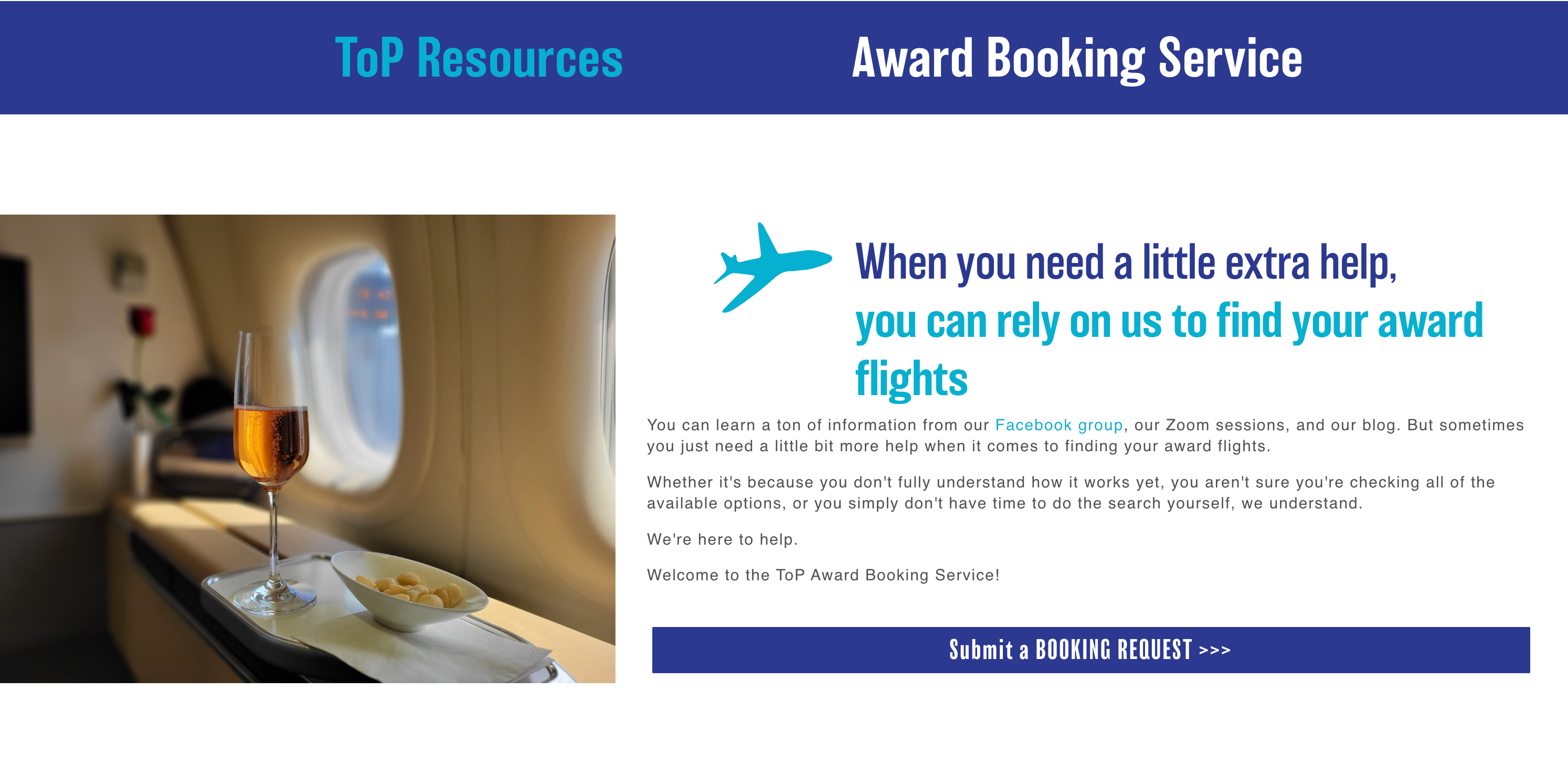 Travel on Point(s) landing page.