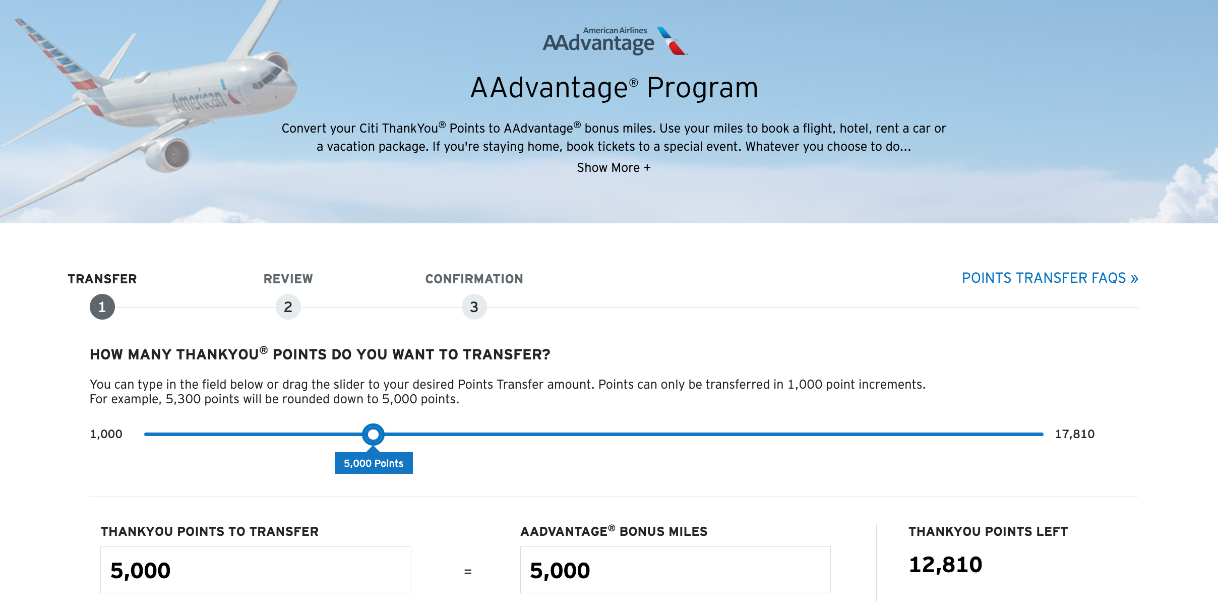 Citi ThankYou Rewards screenshot