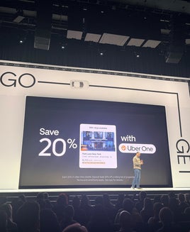 Uber event in downtown Manhattan on April 29, 2026.