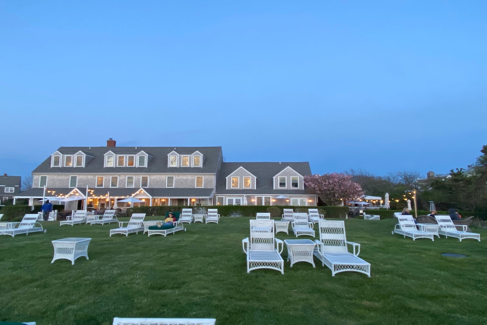 Exterior photograph of The Wauwinet on Nantucket Island