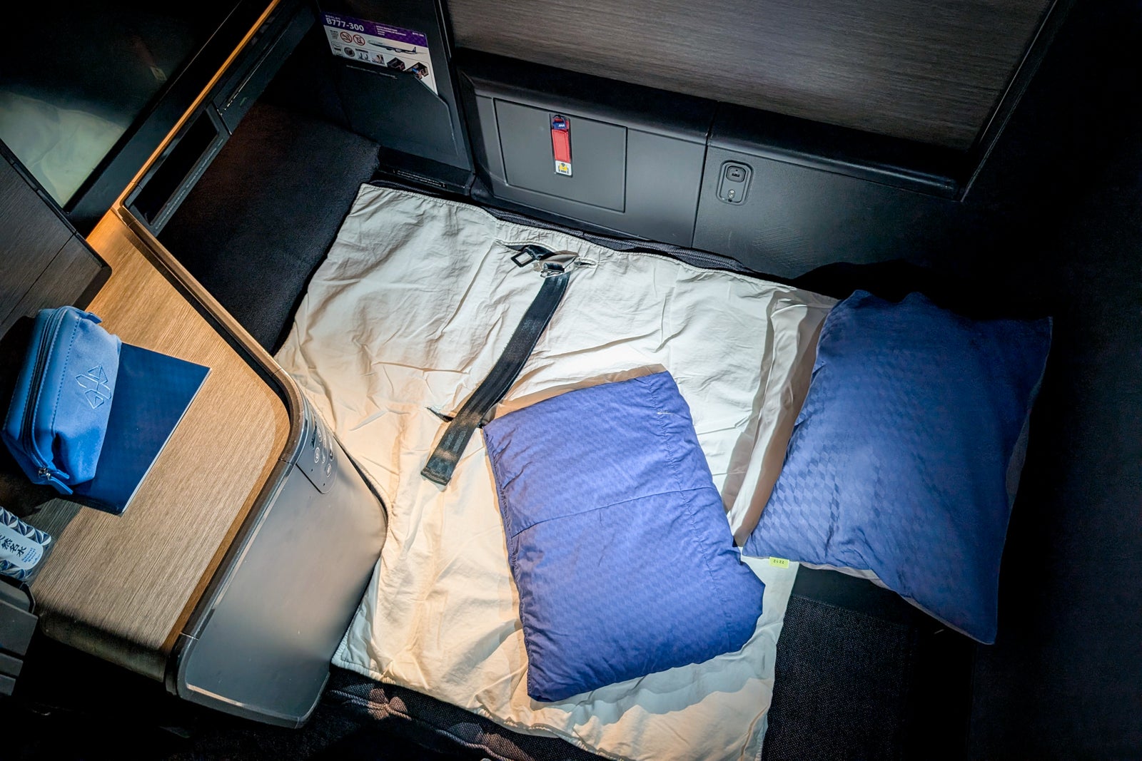 ANA The Room business class lie-flat bed