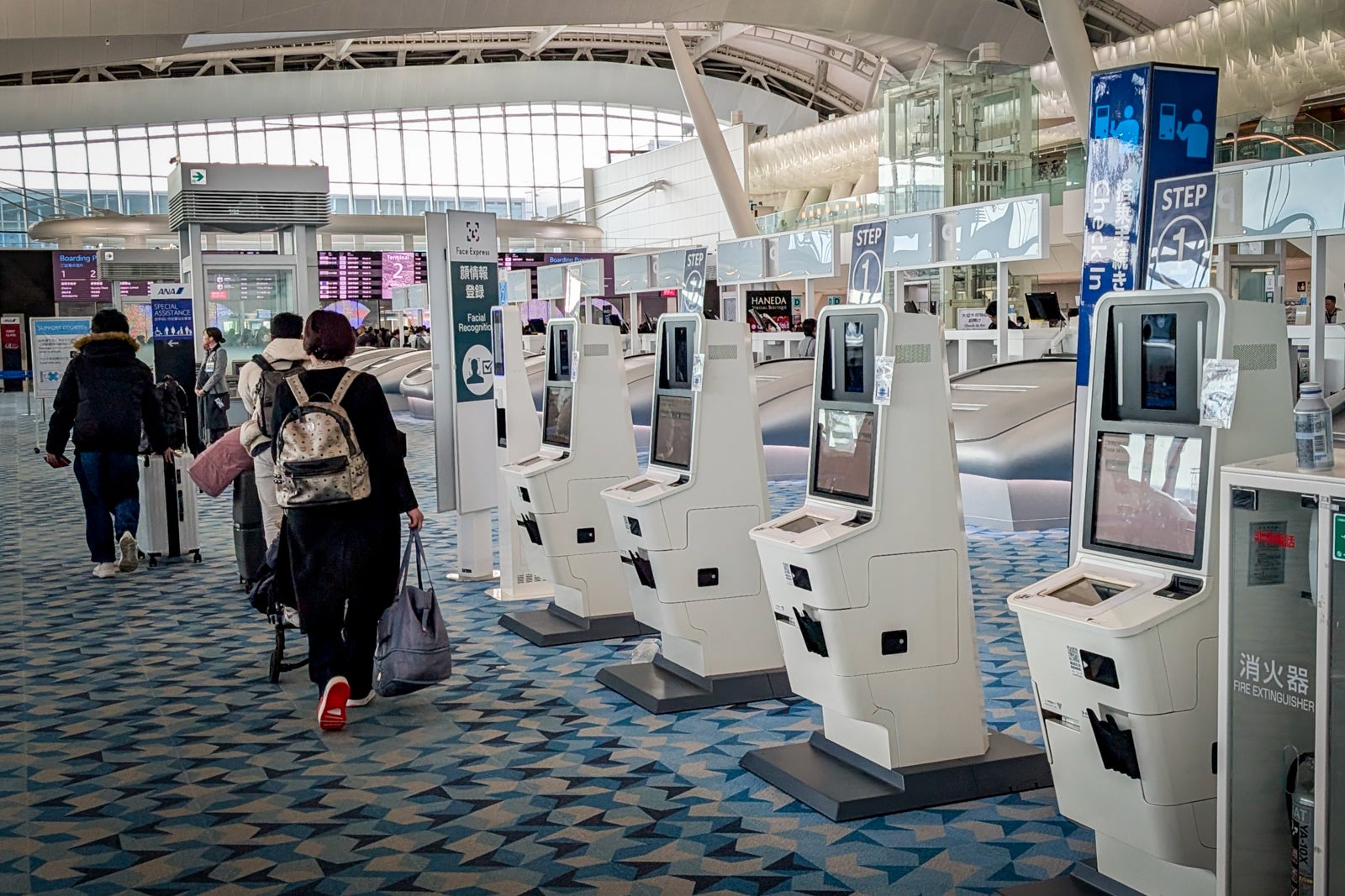 Check-in for ANA The Room business class at Tokyo Haneda
