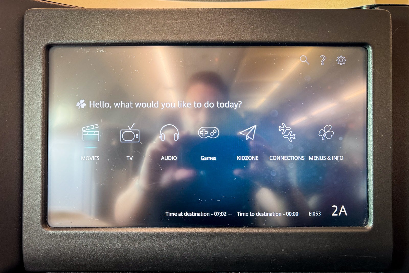 aer lingus IFE screen