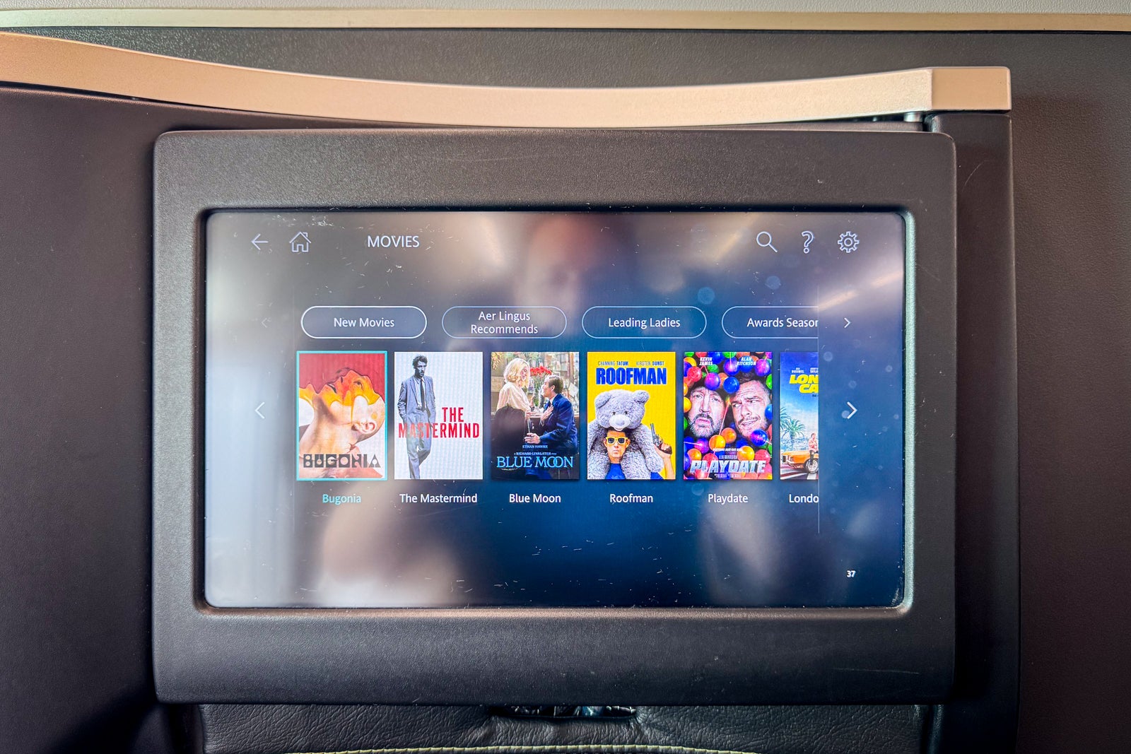 aer lingus IFE screen