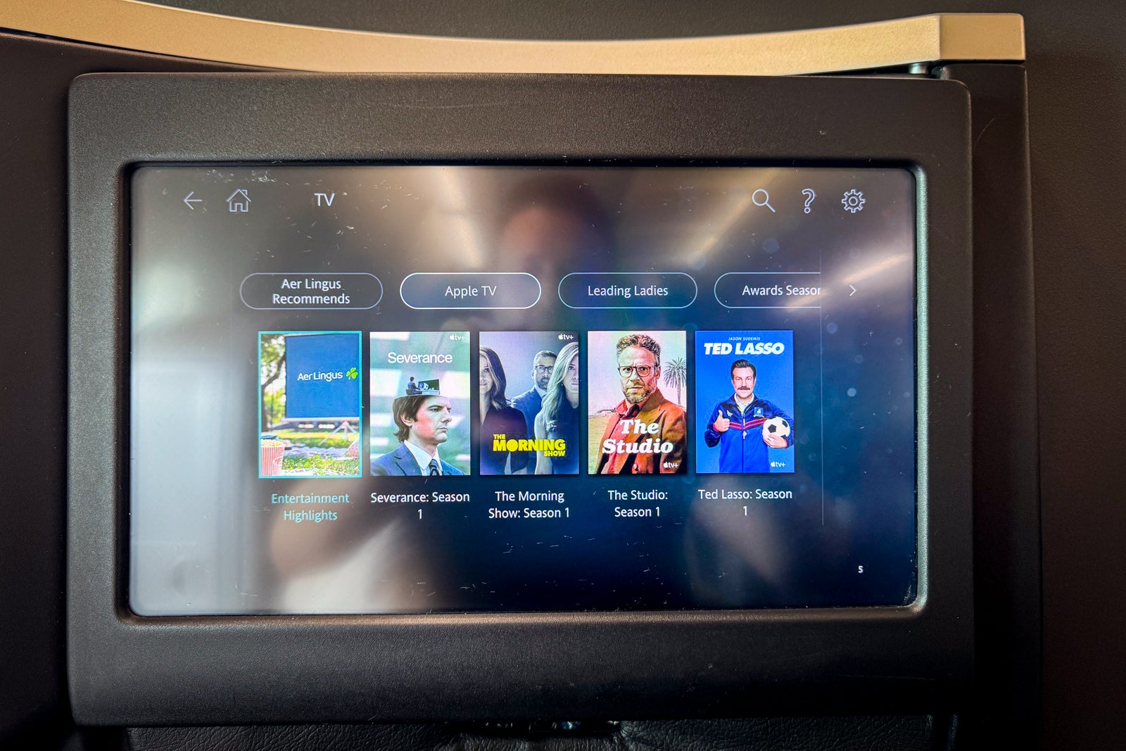 aer lingus IFE screen