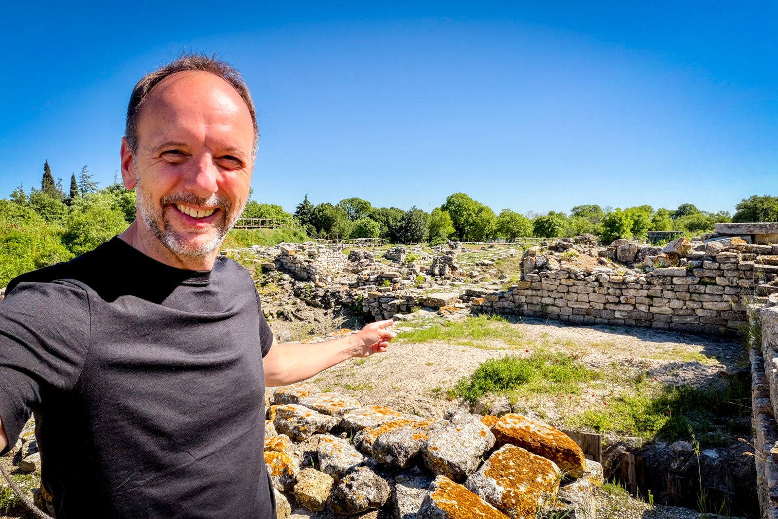 TPG's Gene Sloan visiting the ruins of Troy on a Viking tour.