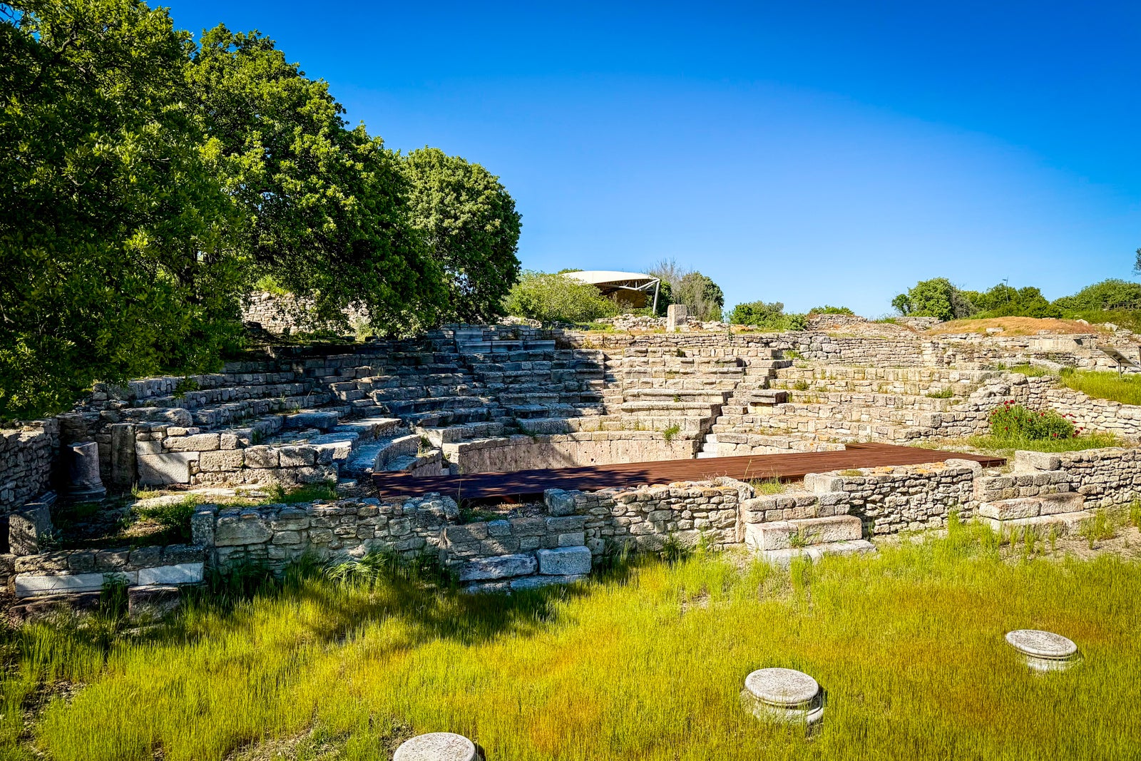 An amphitheater at the ancient ruins of Troy in Turkey.