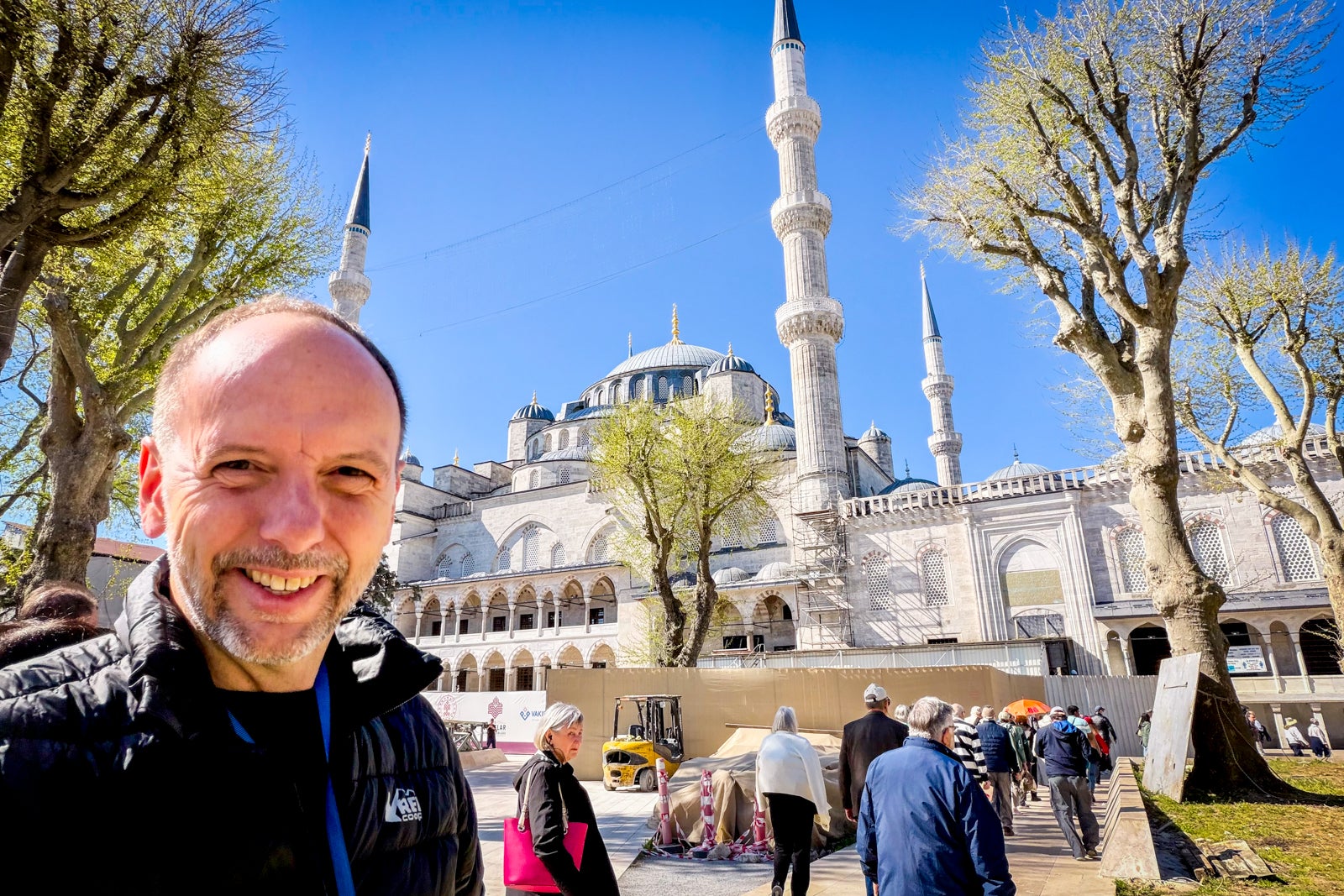 TPG's Gene Sloan in front of the Blue Mosque in Istanbul.