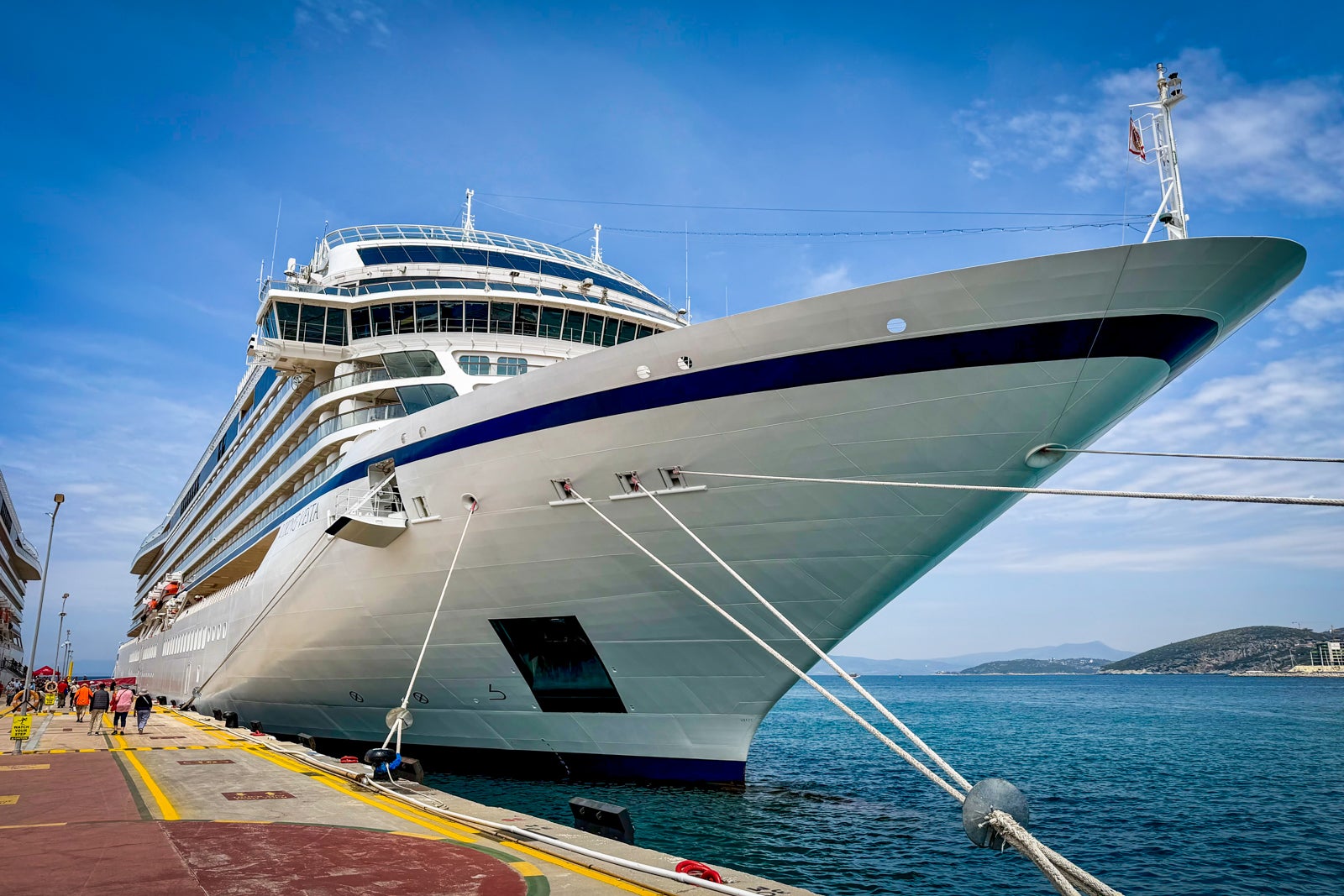 Viking Vesta docked at Kusadasi, Turkey in April.