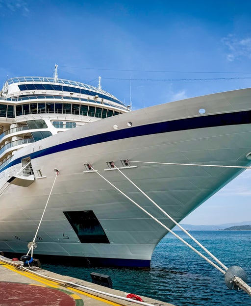 Viking Vesta docked at Kusadasi, Turkey in April.