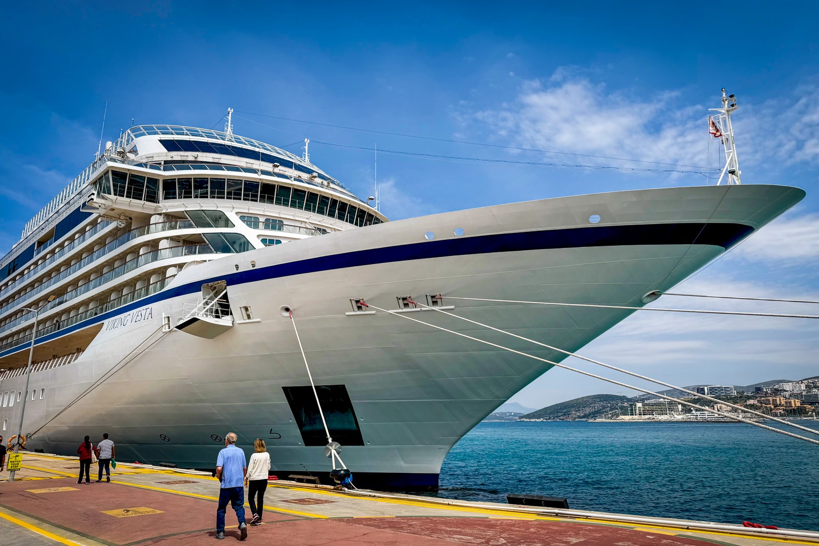 Viking Vesta docked at Kusadasi, Turkey in April.