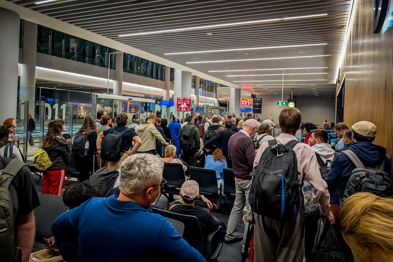 Boarding area for a Turkish Airlines flight departing Istanbul