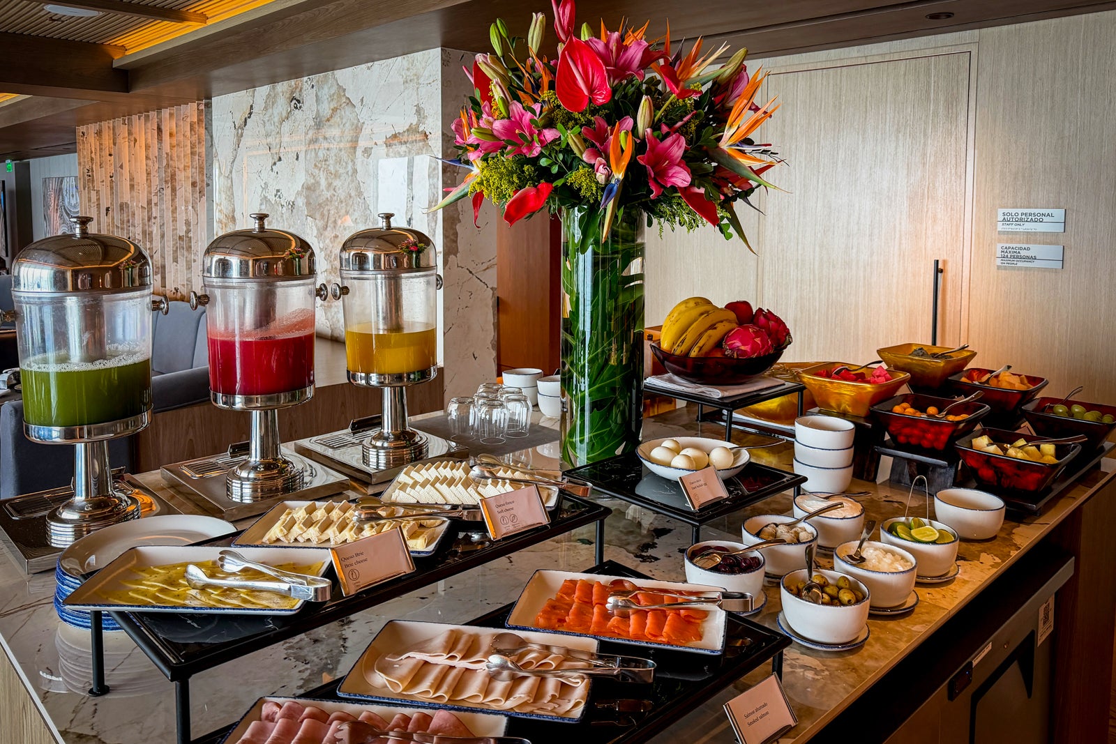 Executive Club lounge breakfast at InterContinental Real Lima Miraflores