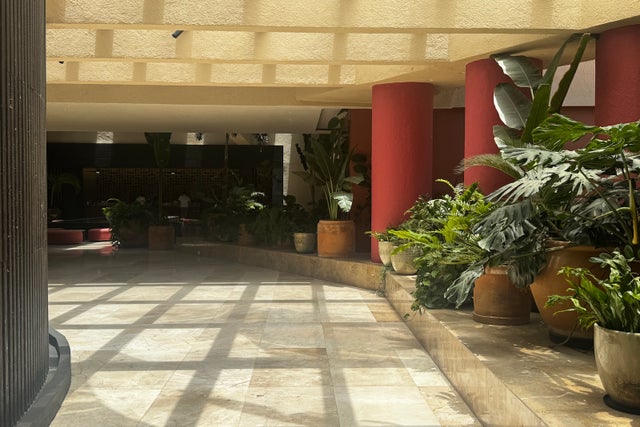 Hallway with dappled sunlight at Westin Playa Vallarta