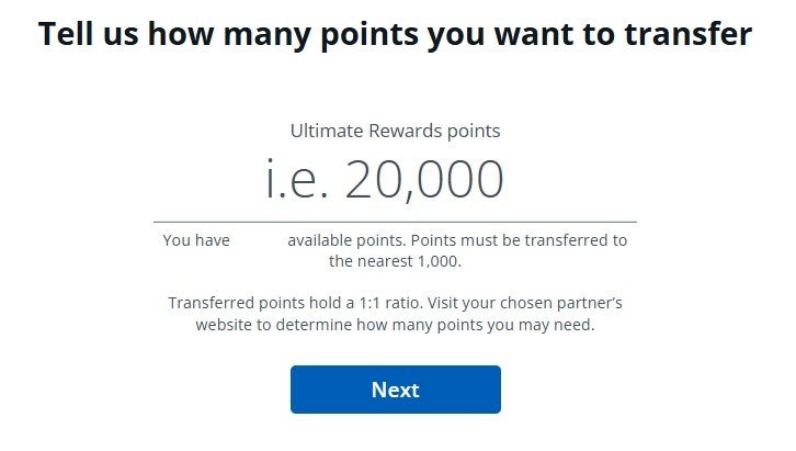 Transferring Chase points to Hyatt