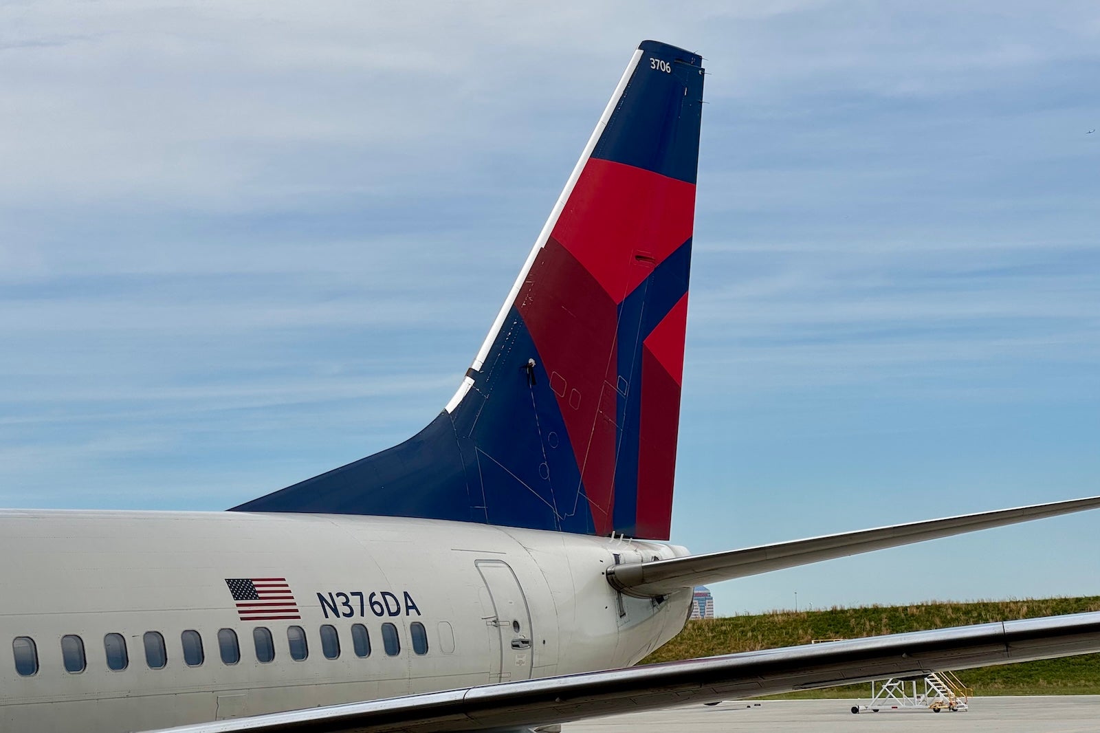 Delta plane on the tarmac