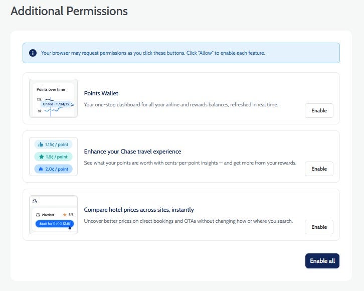 Enable additional extensions for Points Path