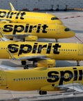 spirit planes parked at FLL