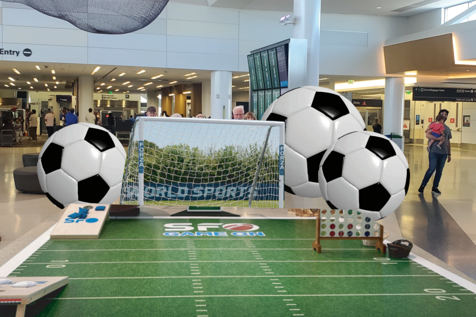 Soccer Pitch activation - courtesy SFO Airport