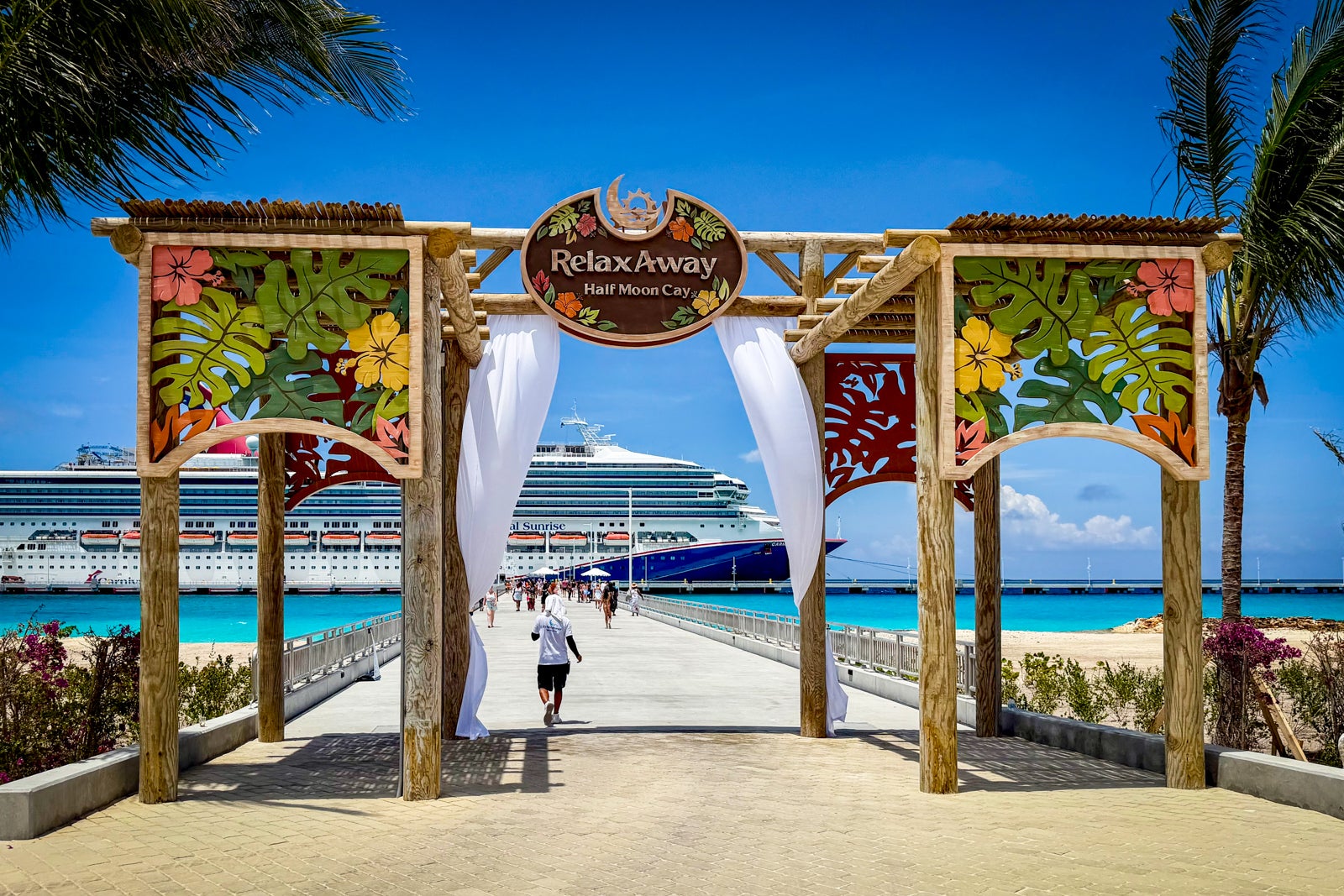 The Arrival Plaza at RelaxAway, Half Moon Cay.