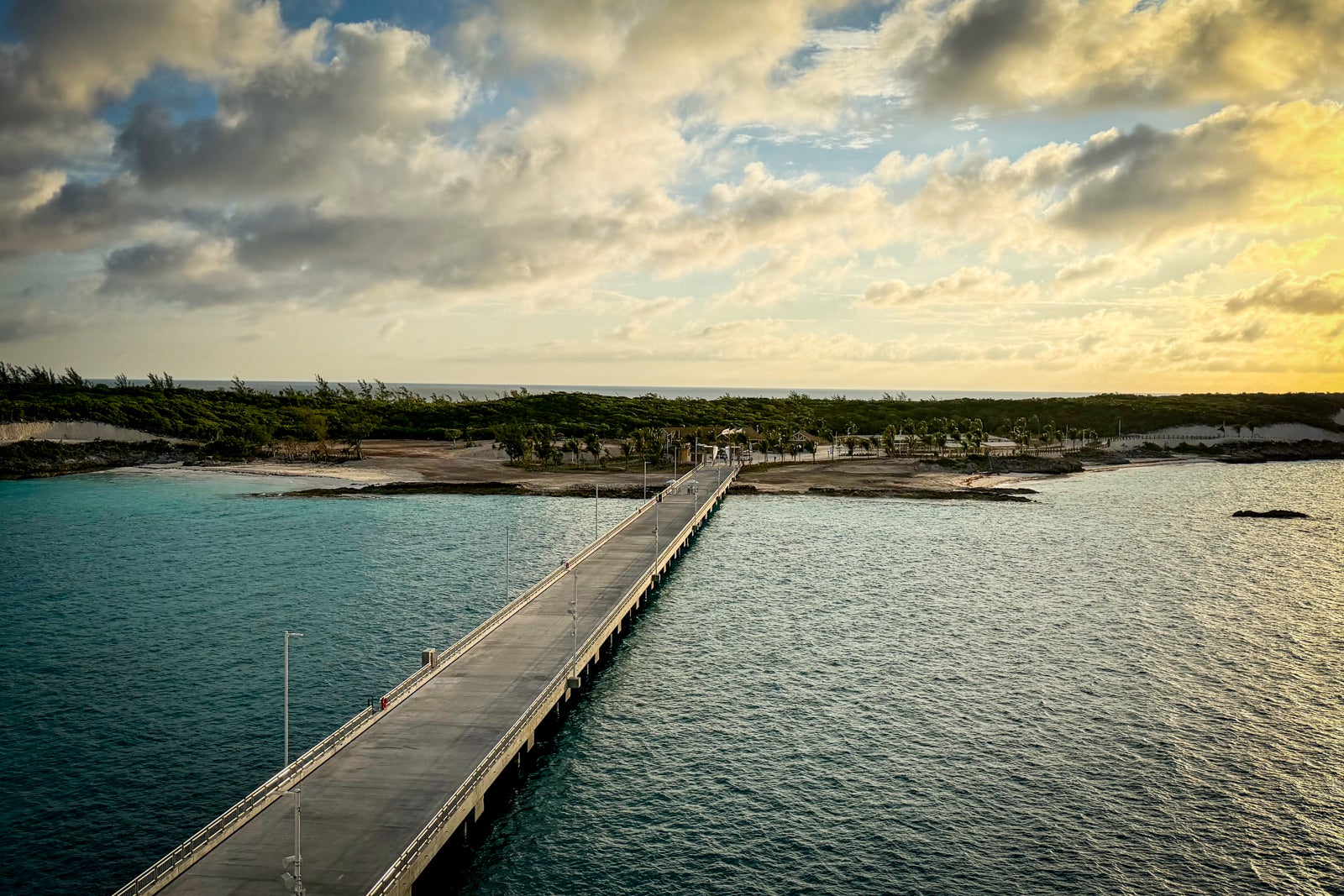 The new dock at RelaxAway, Half Moon Cay.