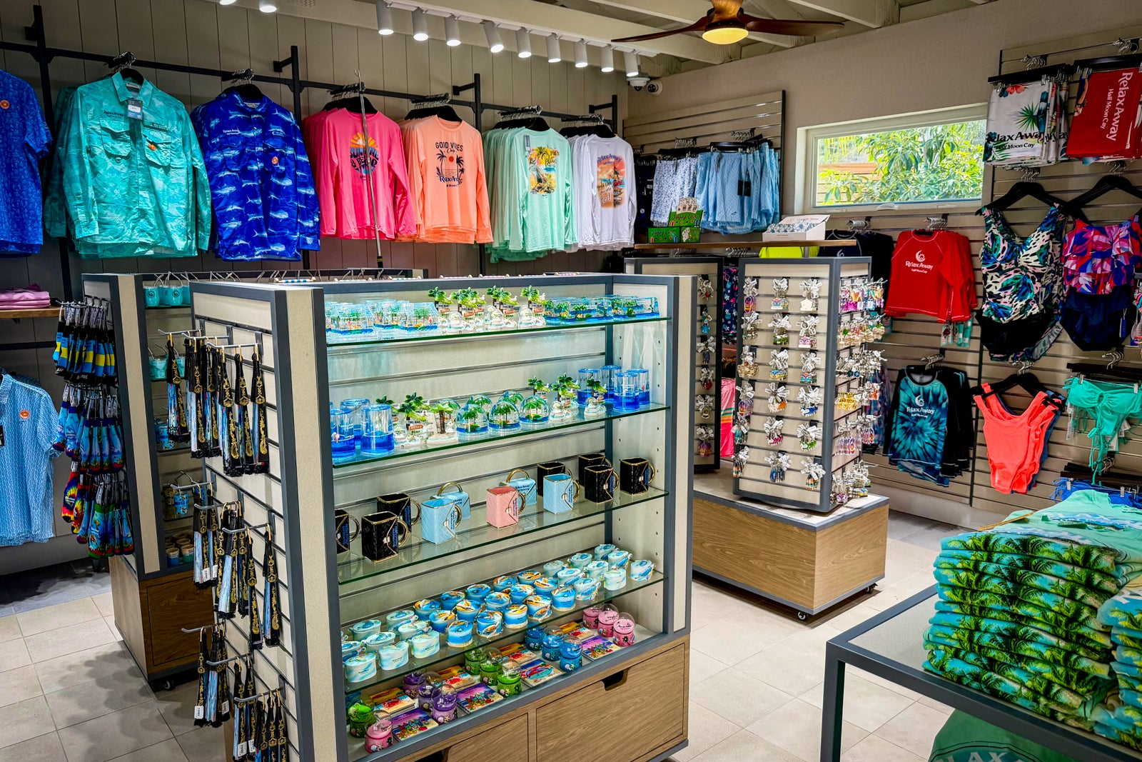 One of three gift shops at RelaxAway, Half Moon Cay.