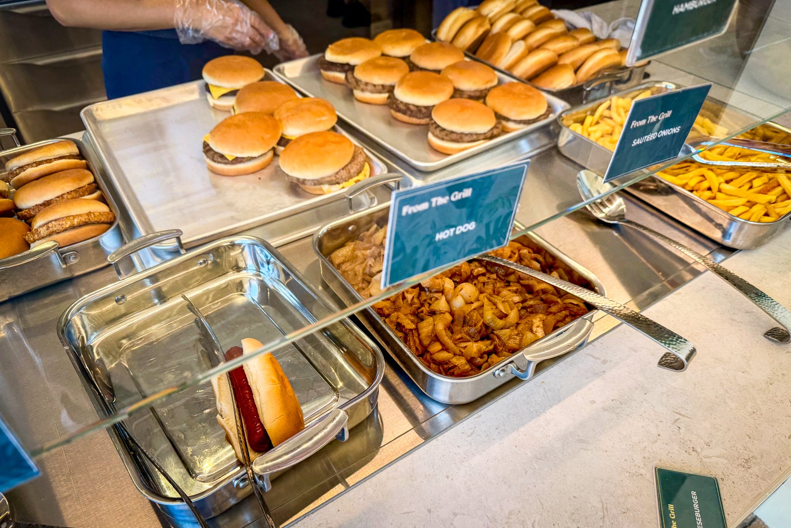 Burgers and hot dogs are among the staple items at Hibiscus Beach Grill.