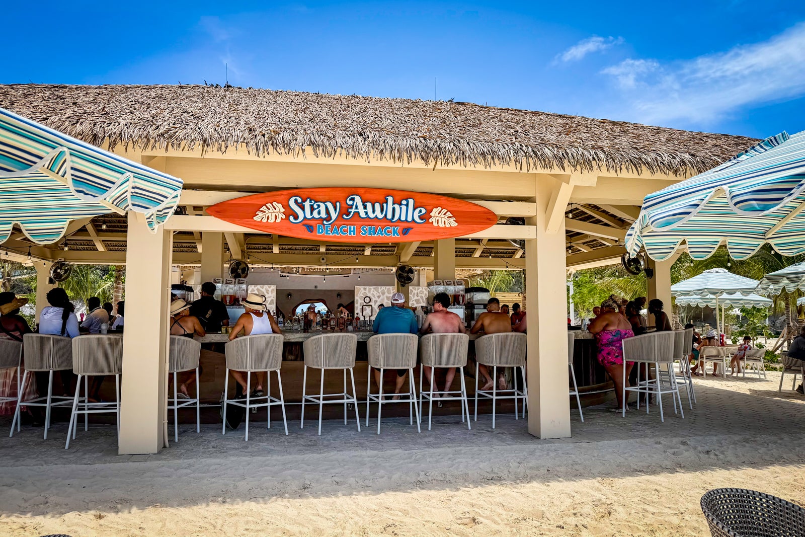 The Stay Awhile bar at RelaxAway, Half Moon Cay.