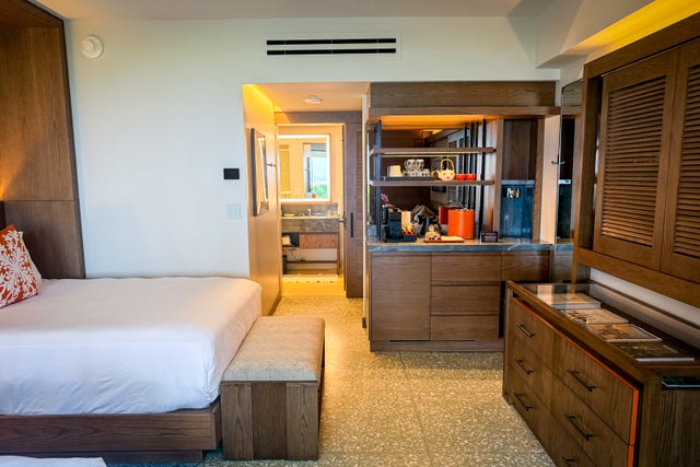Mauna Kea Beach Hotel Bench, Floor, Furniture, Home Decor, Indoors, Interior Design, Wood, Bed