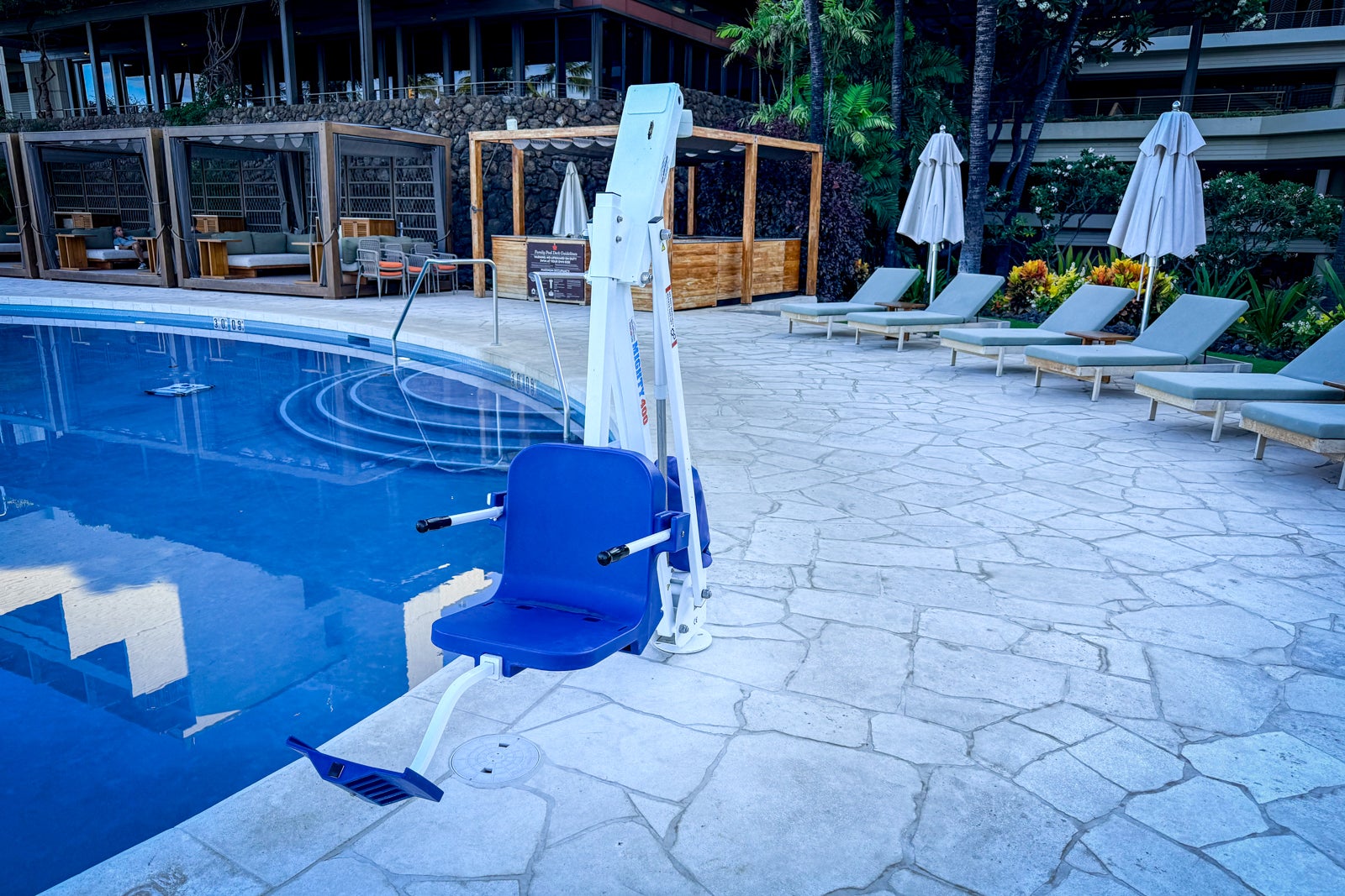 Mauna Kea Beach Hotel Flagstone, Floor, Flooring, Furniture, Hotel, Path, Person, Resort, Walkway, Chair