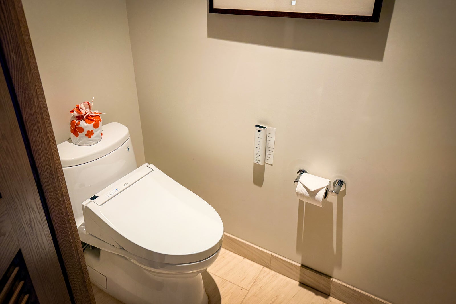 Indoors, bathroom toilet, bidet toilet, Japanese toilet.