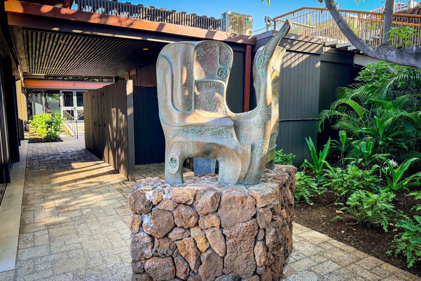 Mauna Kea Beach Hotel Flagstone, Garden, House, Housing, Path, Patio, Tree, Villa, Walkway, Arbour