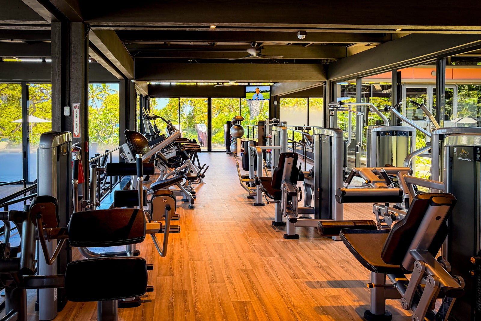 Mauna Kea Beach Hotel Fitness, Furniture, Person, Sport, Working Out, Chair