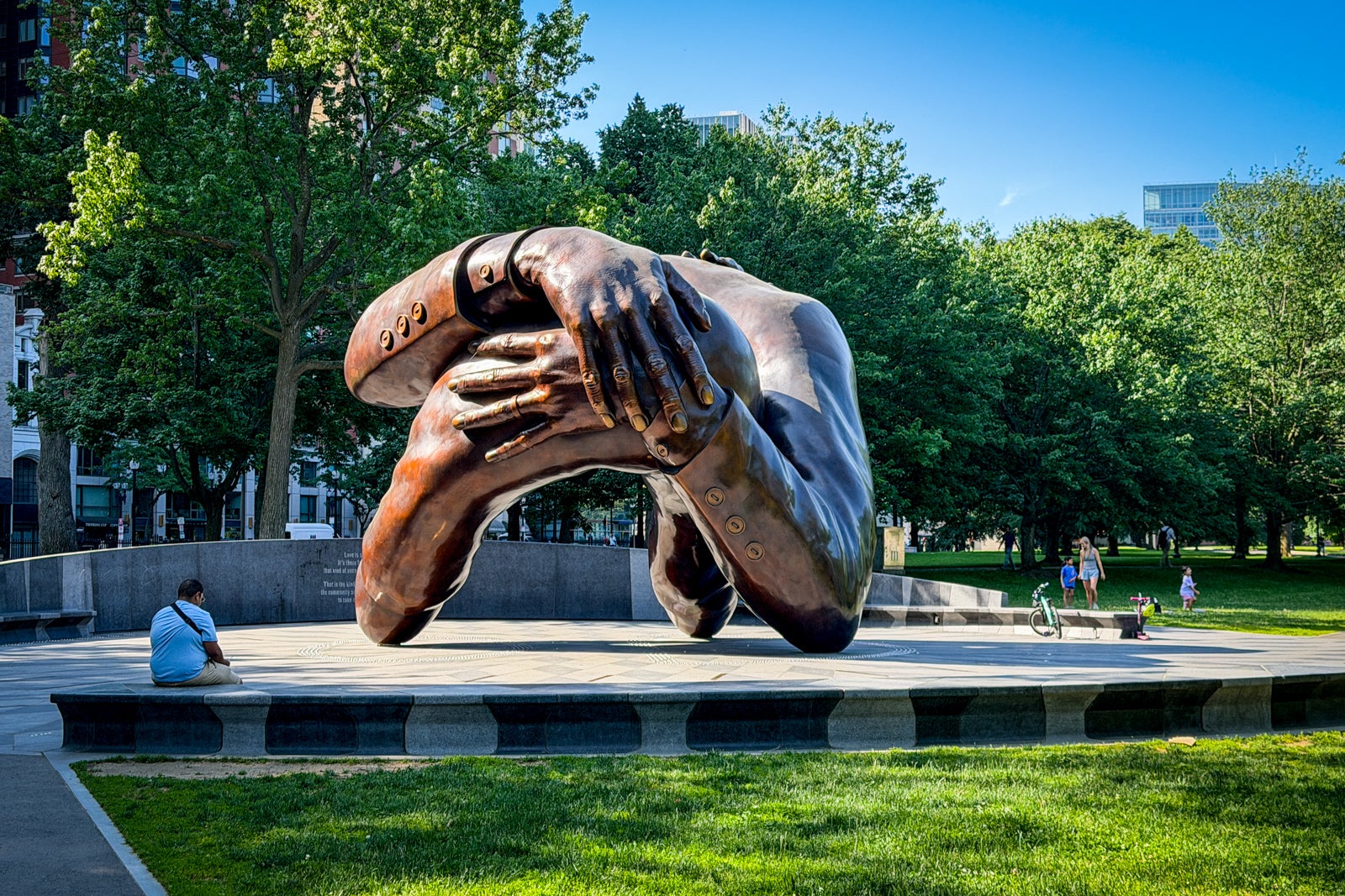 Sculpture in Boston Common.