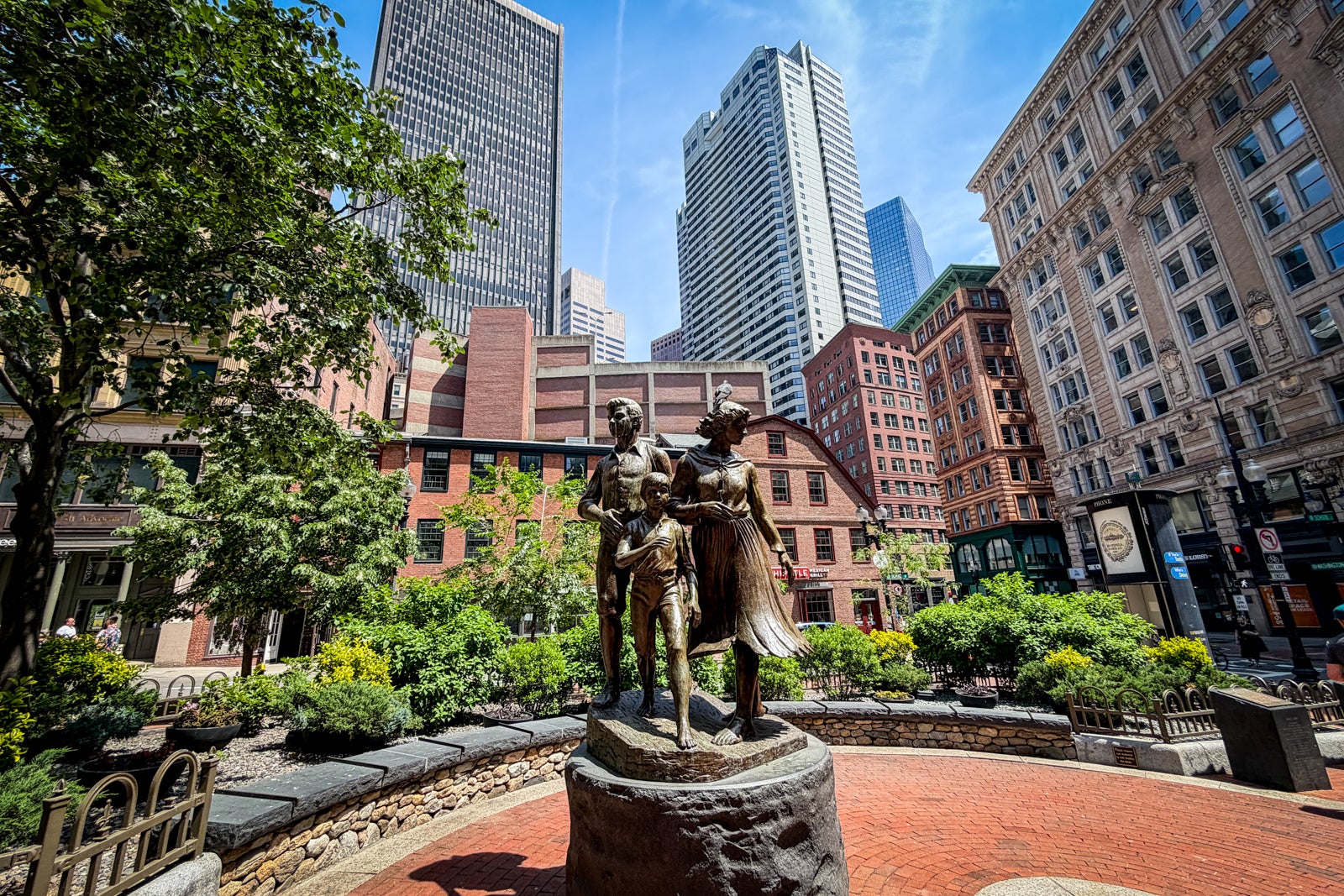 Boston's Irish famine memorial.