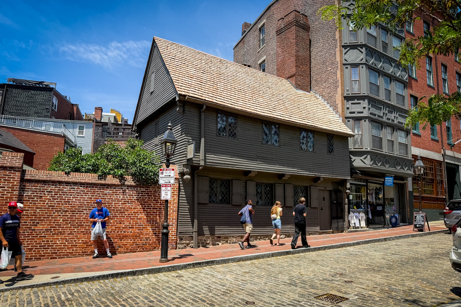 Paul Revere House in North Square in Boston's North End.