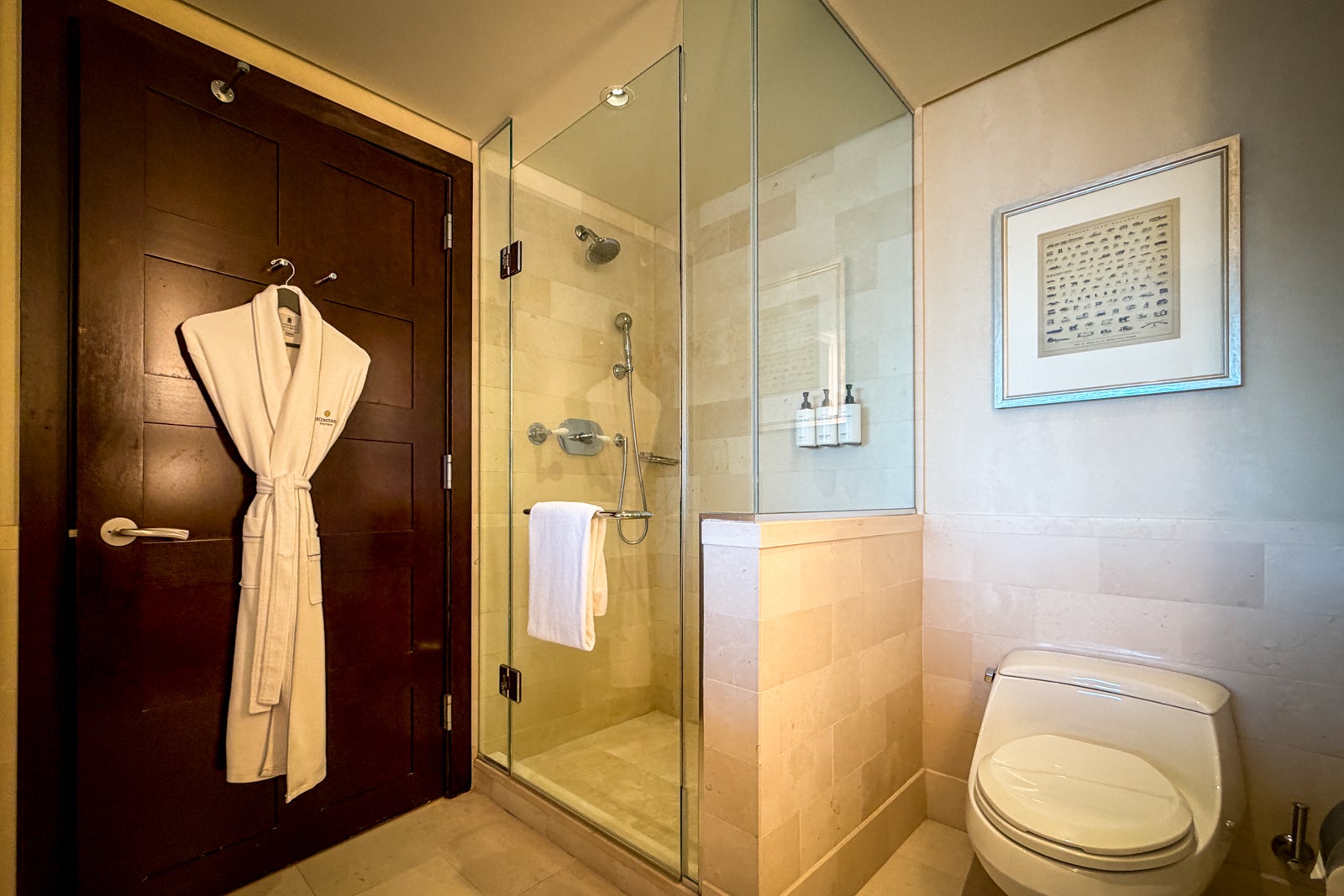 InterContinental Boston guest room shower.