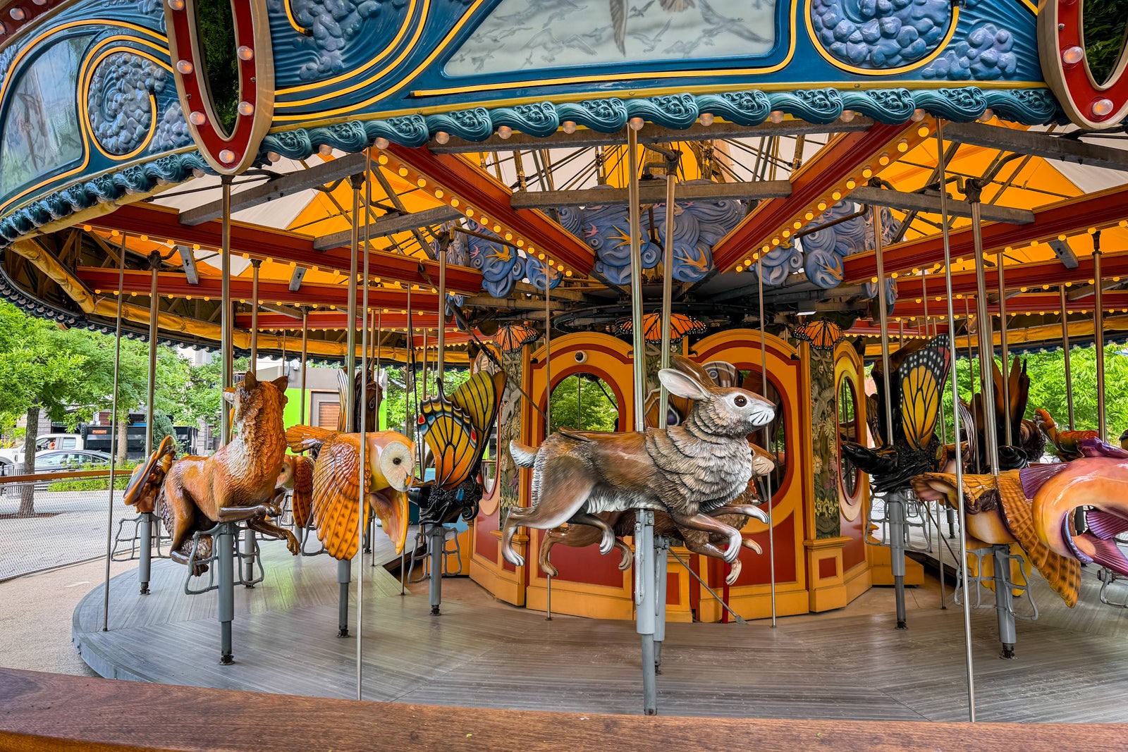 Carousel in Boston's Rose Kennedy Greenway.