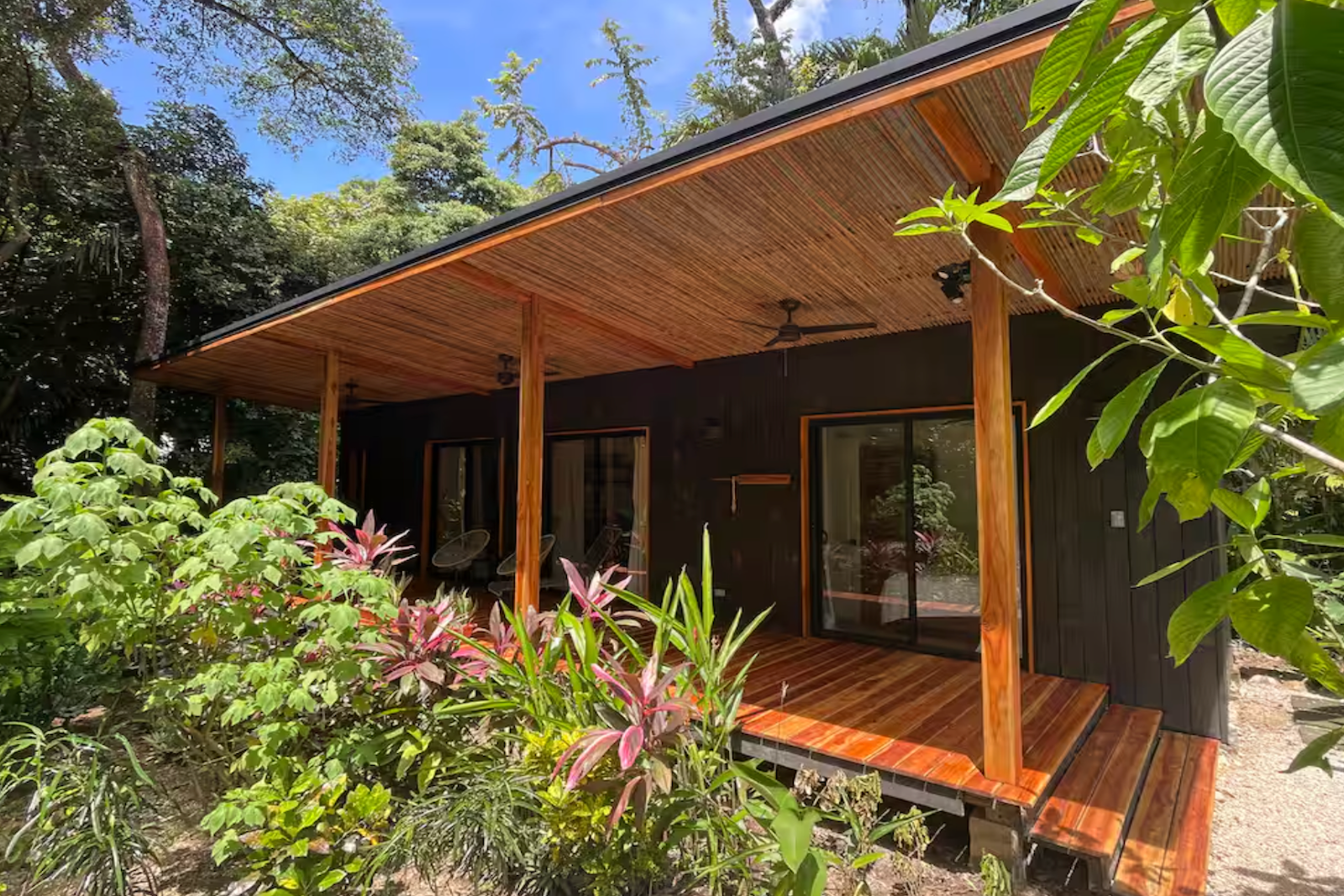 Garden deck at an Airbnb in Nosara, Costa Rica