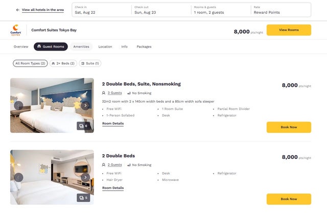 Choice hotels award nights in Japan