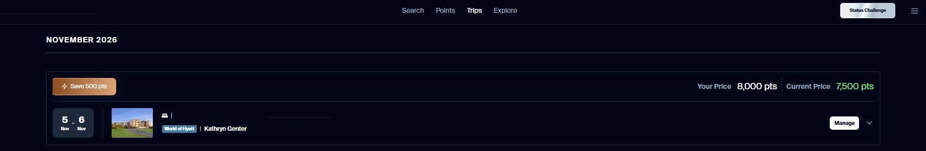 Gondola found a lower award rate for a stay