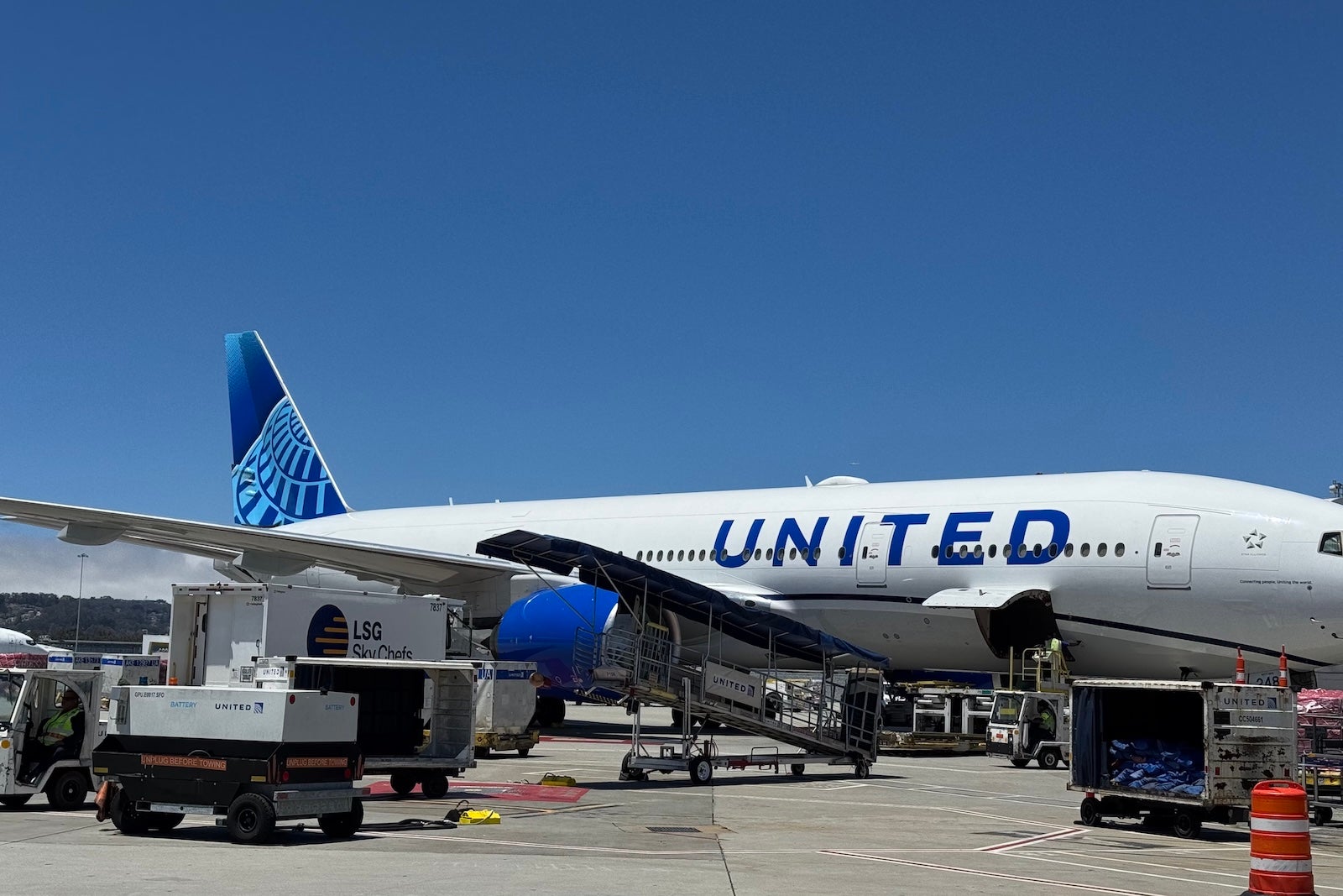 united plane on the tarmac