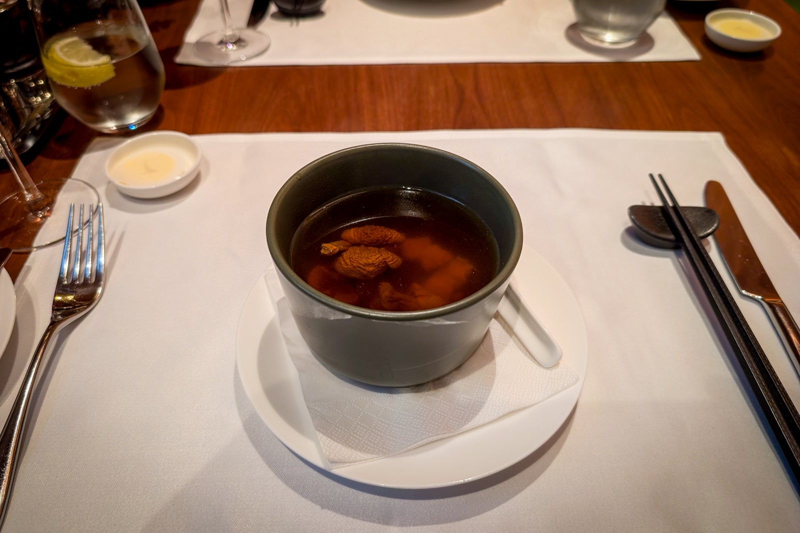 Soup in Cathay Pacific The Wing, First, lounge