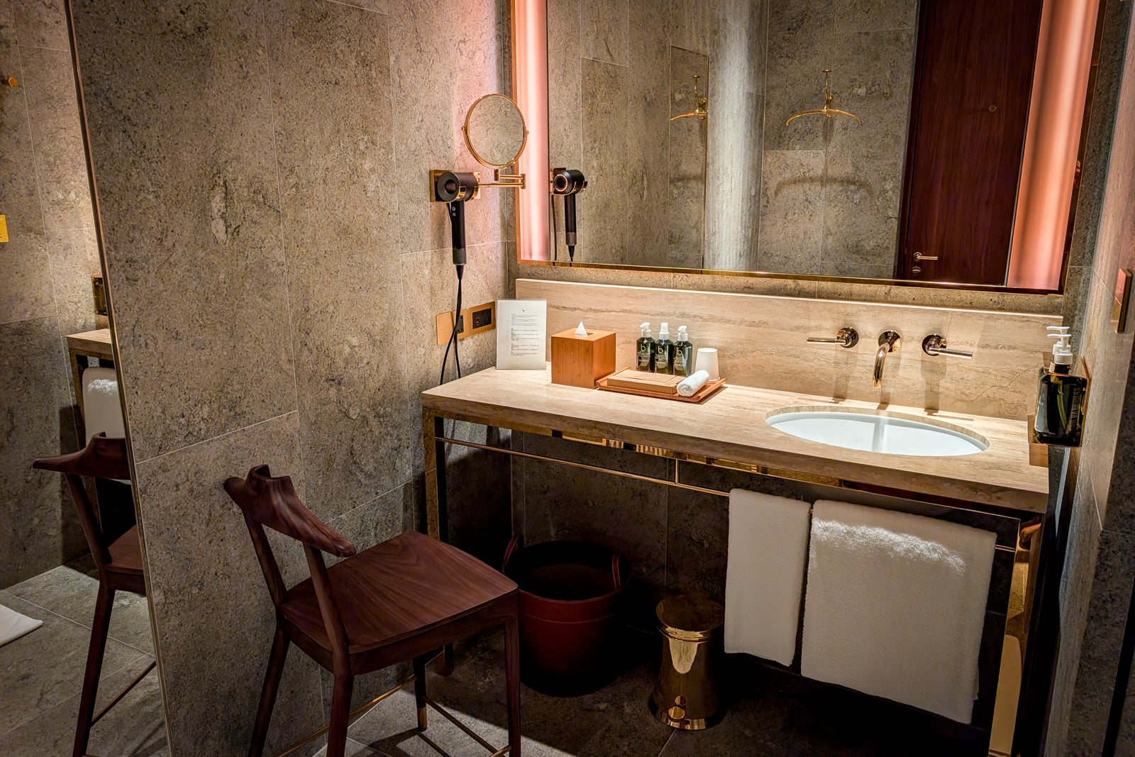 Shower suite at The Wing, First lounge in Hong Kong