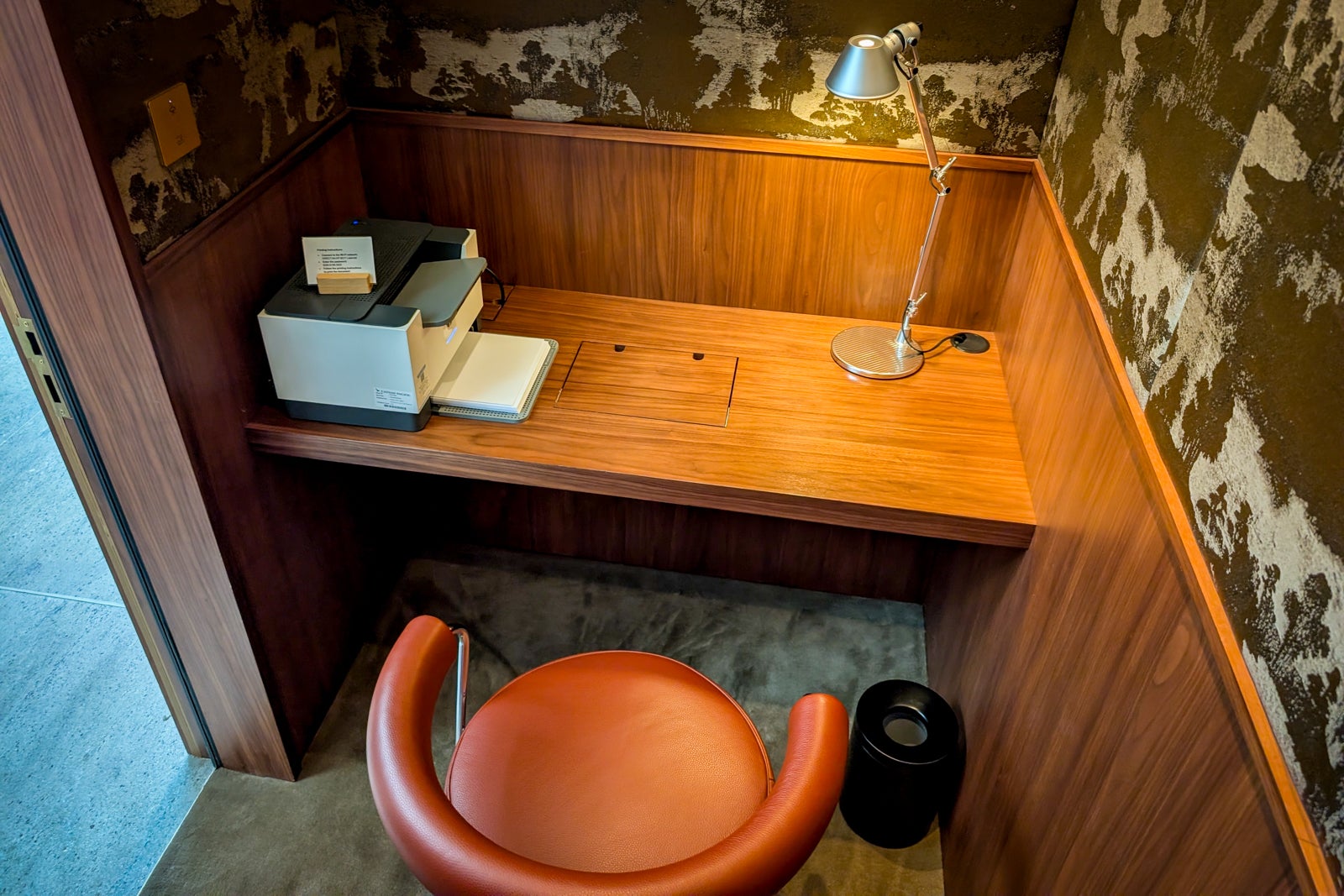 Private phone and meeting room at Cathay Pacific's The Wing, First