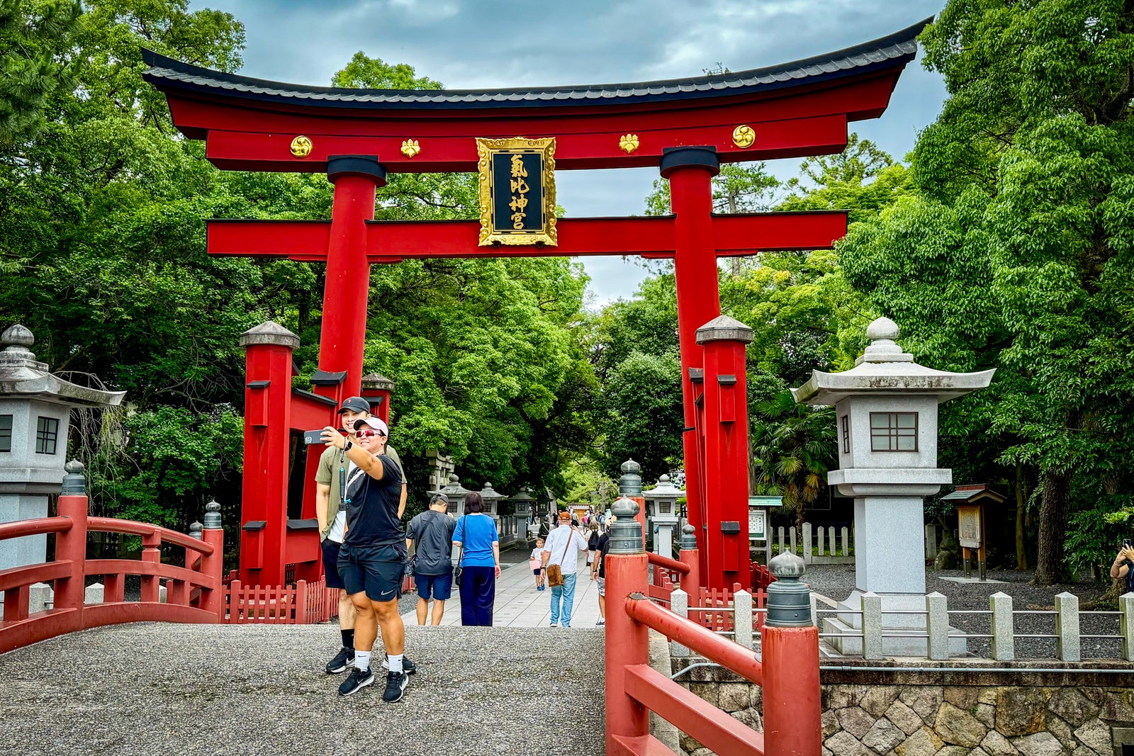 The 36-foot tall torii gate at Tsuruga's Kehi Jingu Shrine is often called one of the three greatest wooden torii gates in all of Japan.