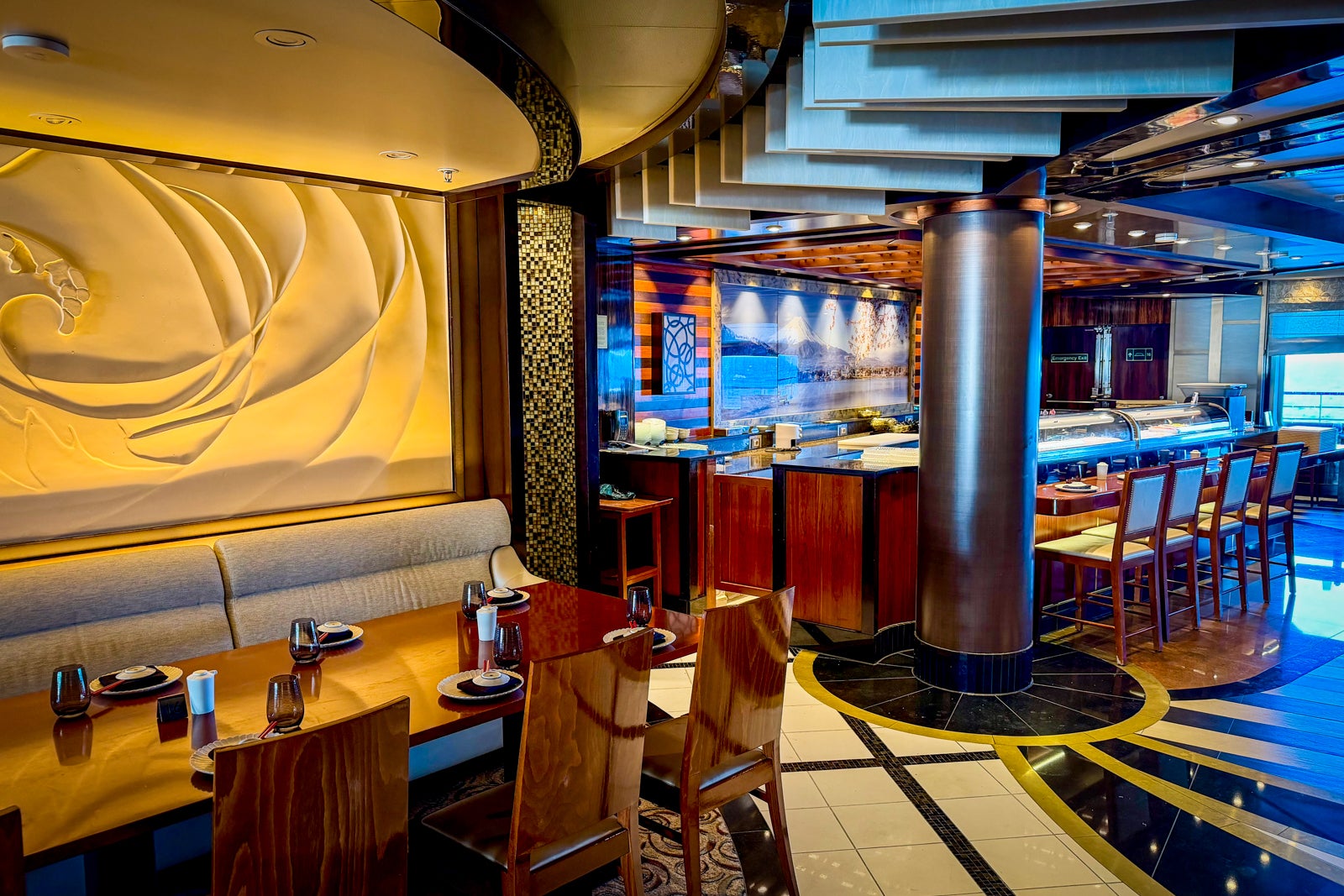 The Makoto sushi eatery on Diamond Princess.
