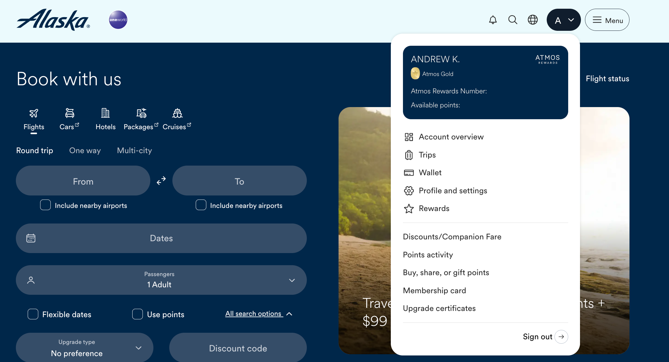 Alaska Home Page Screenshot