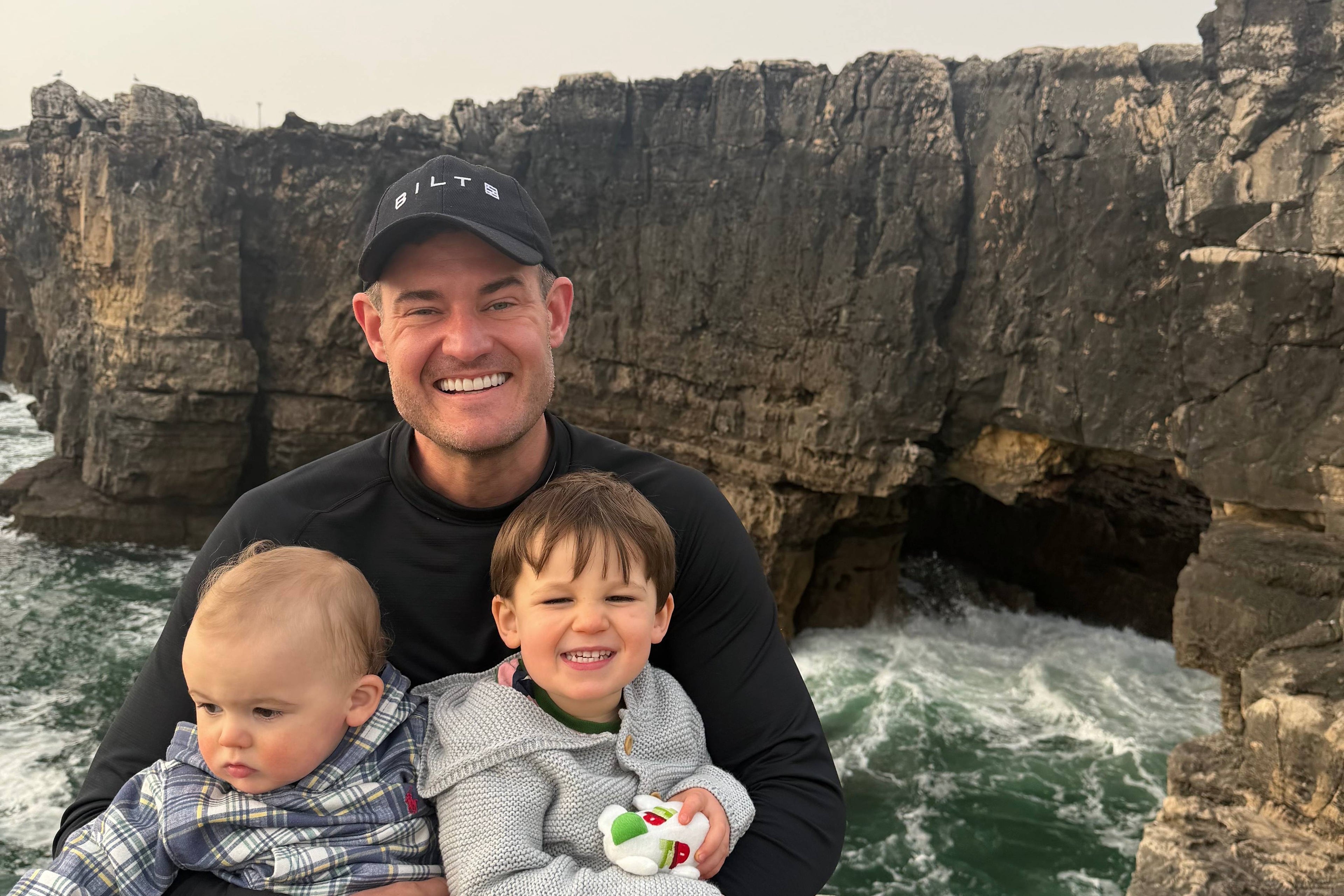 Brian Kelly and family in Portugal