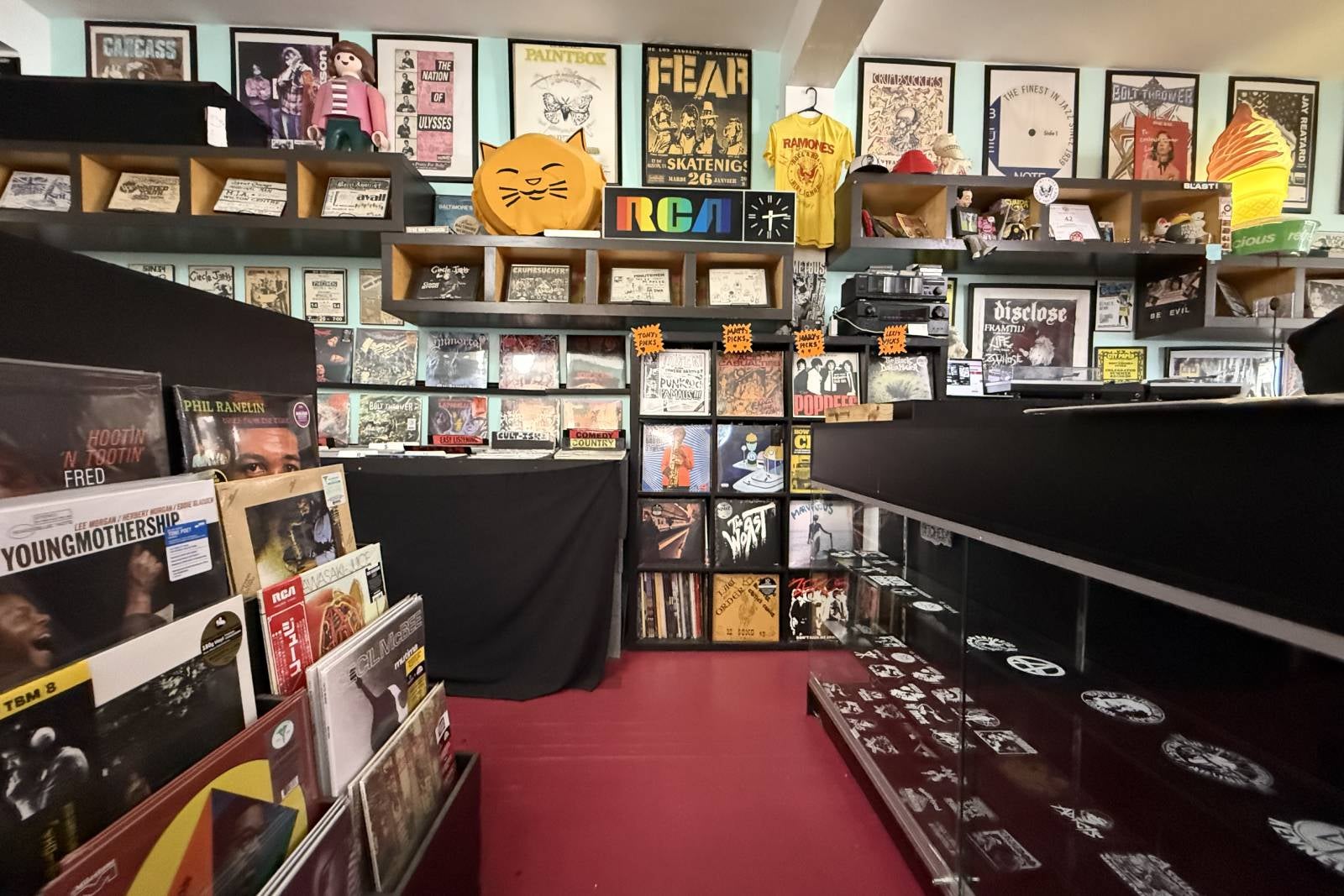 record shop interior